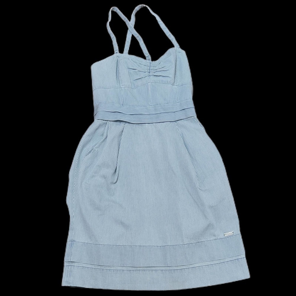 Aritizia Wilfred Green &‎ White Stripe Mini Dress Halter Junior's Size 0
